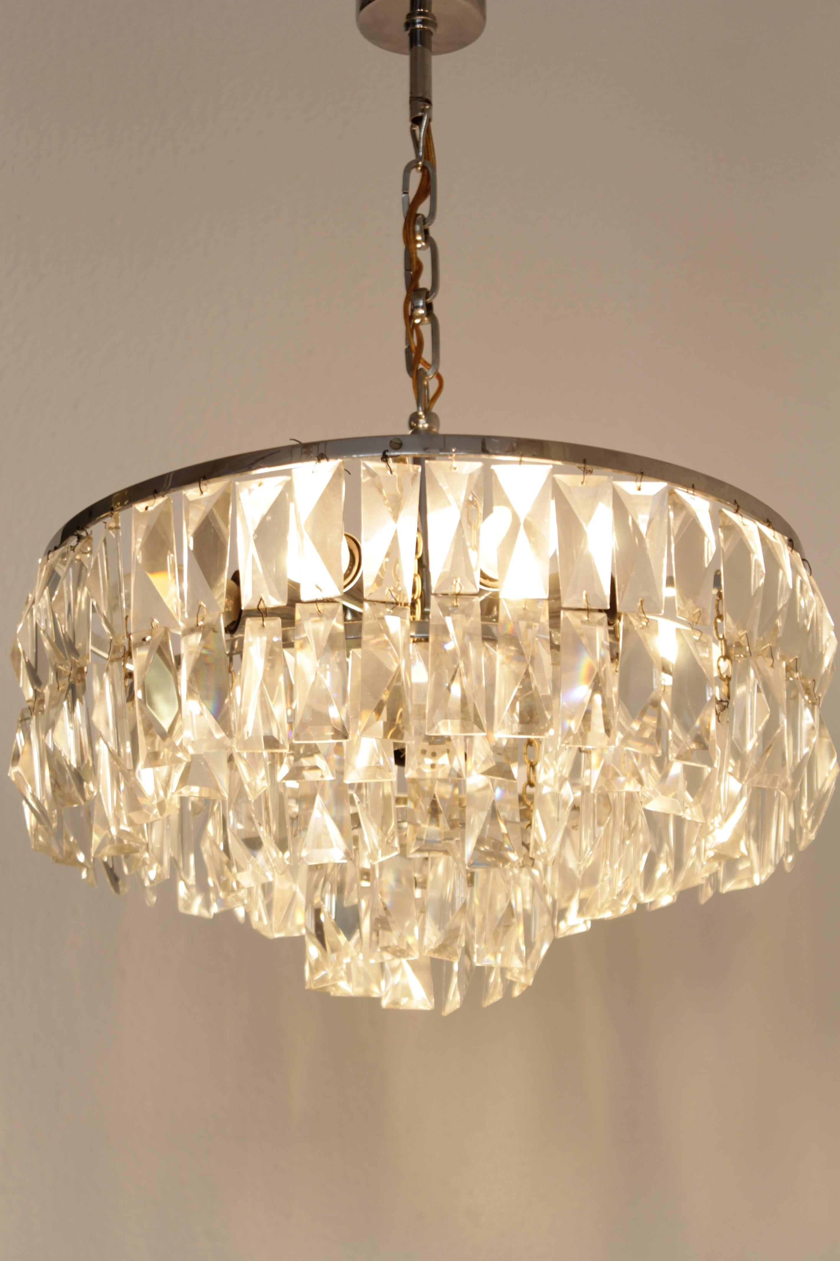 Austrian Pair of Bakalowits and Sohne Crystal Chandelier