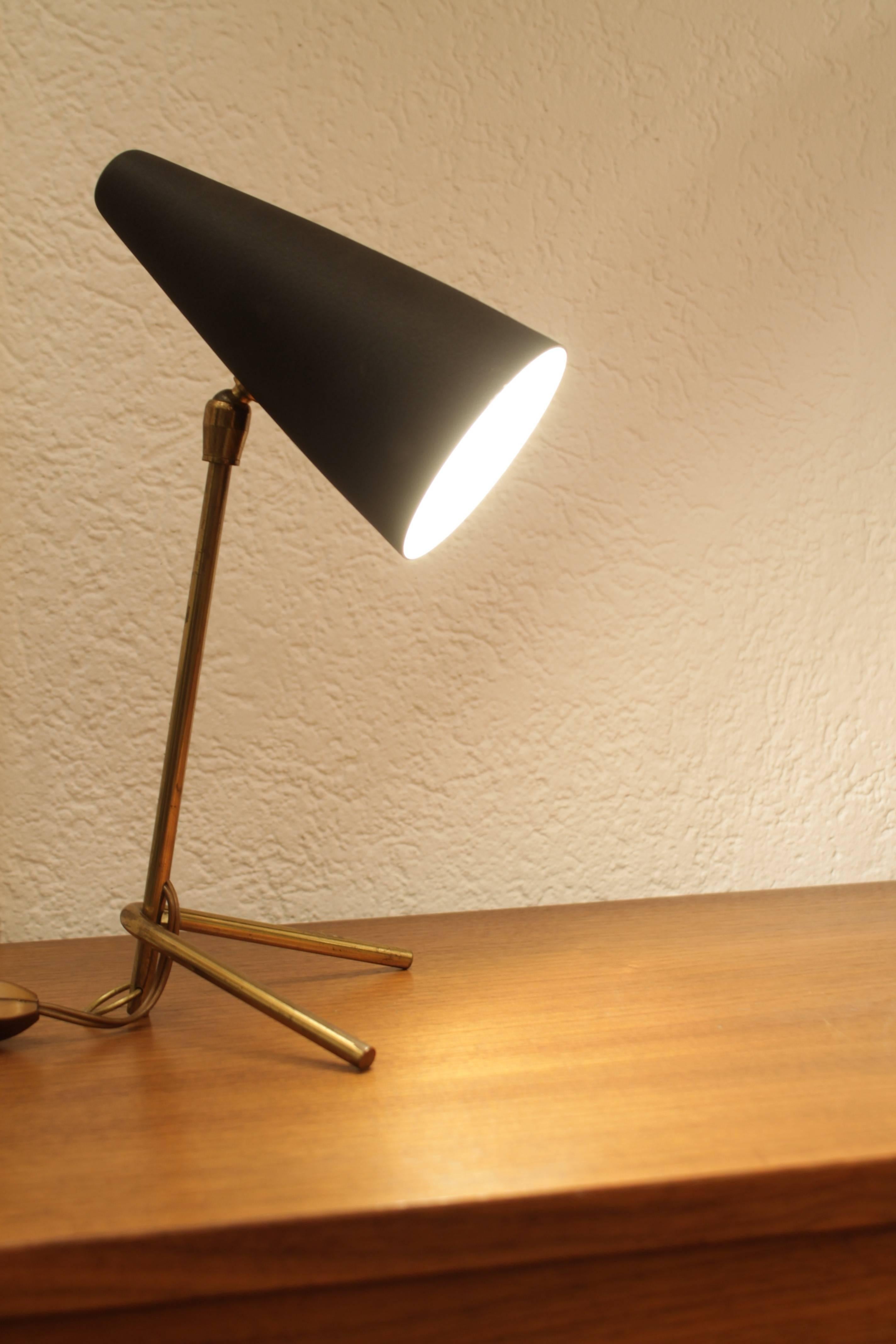 French Boris Lacroix Tripod Table Lamp