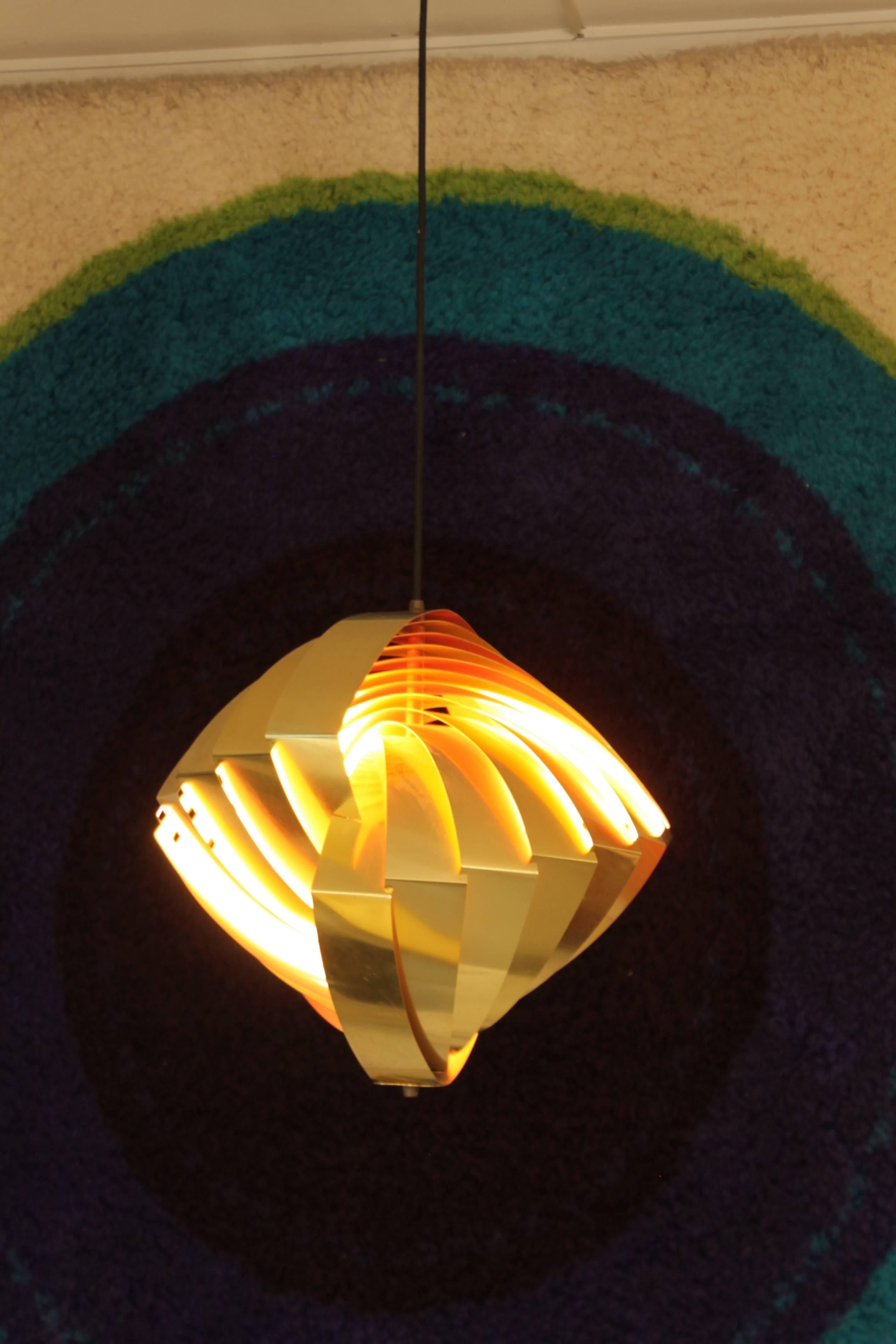 Aluminum Danish Konkylie Pendant Lamp by Lyfa