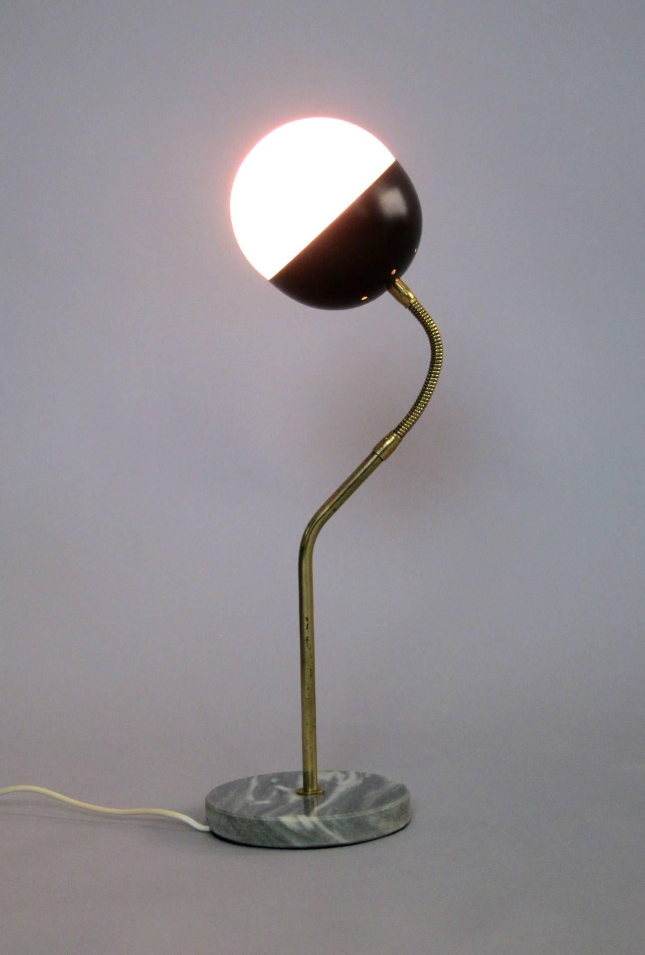 Italian Stilnovo Opaline Glass Table Lamp, Italy, 1960s