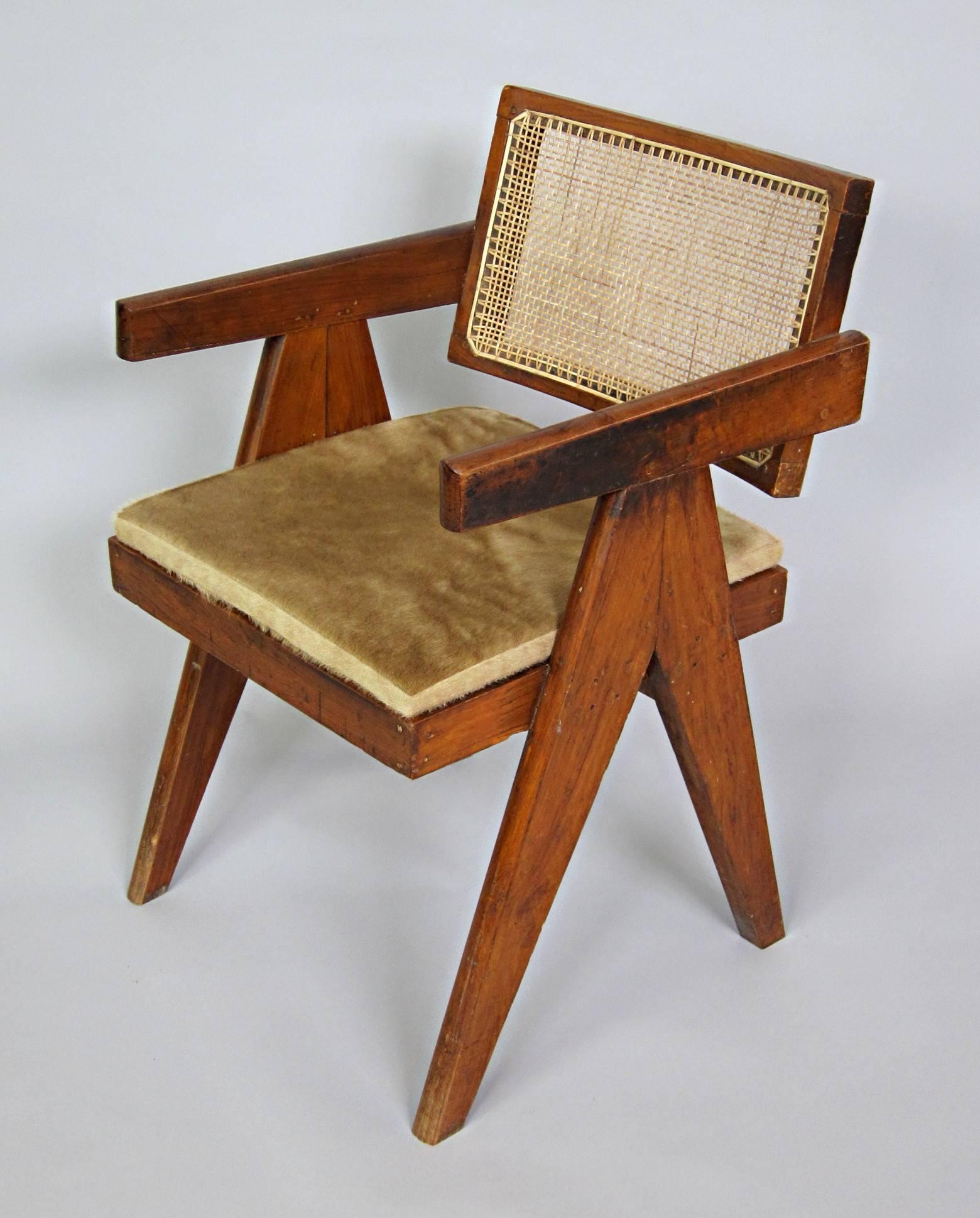 Pierre Jeanneret Marked Chandigarh Desk and Armchair For Sale 4