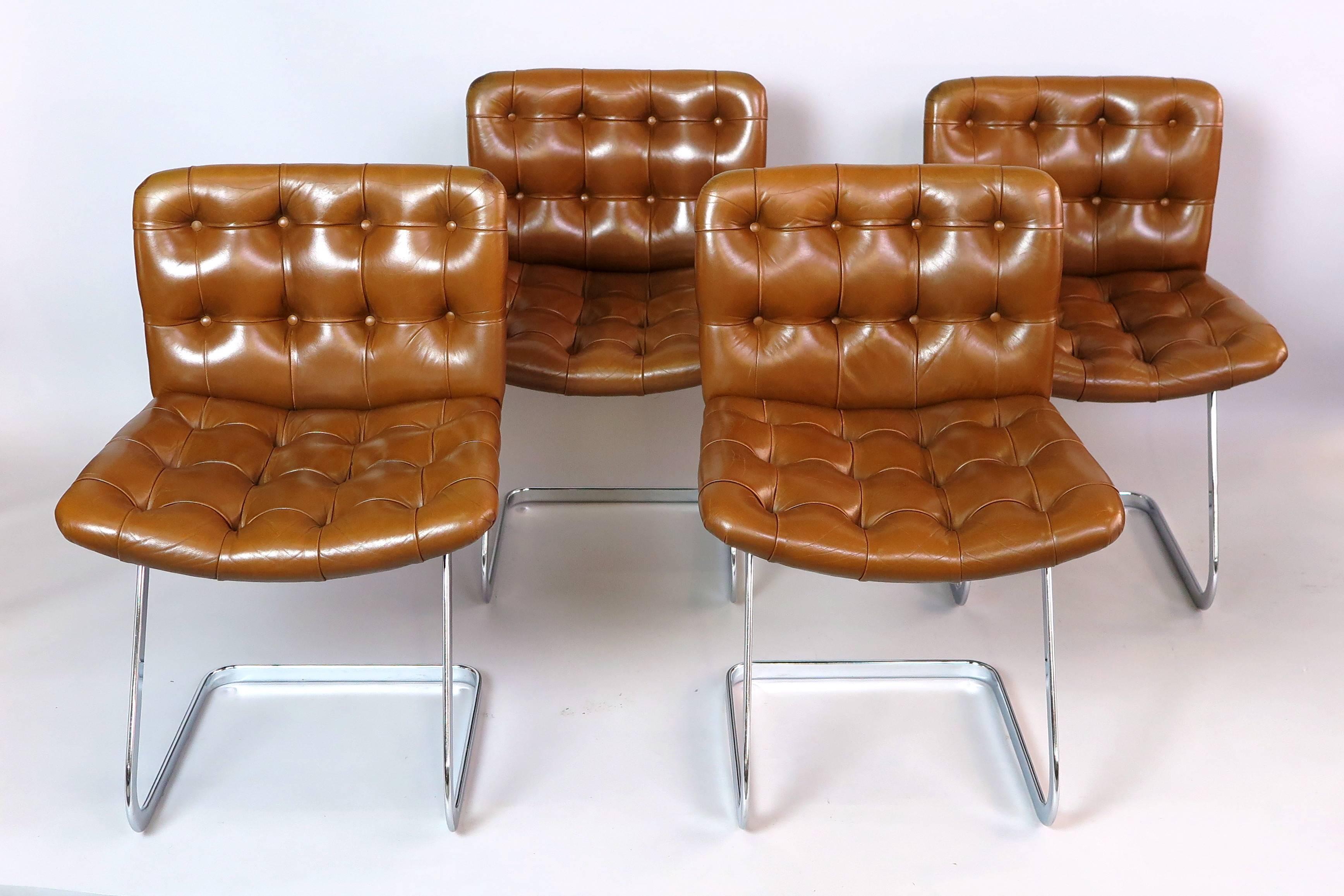 Mid-Century Modern Set of Four comfortable UNESCO Chairs by Robert Haussmann, 1960s