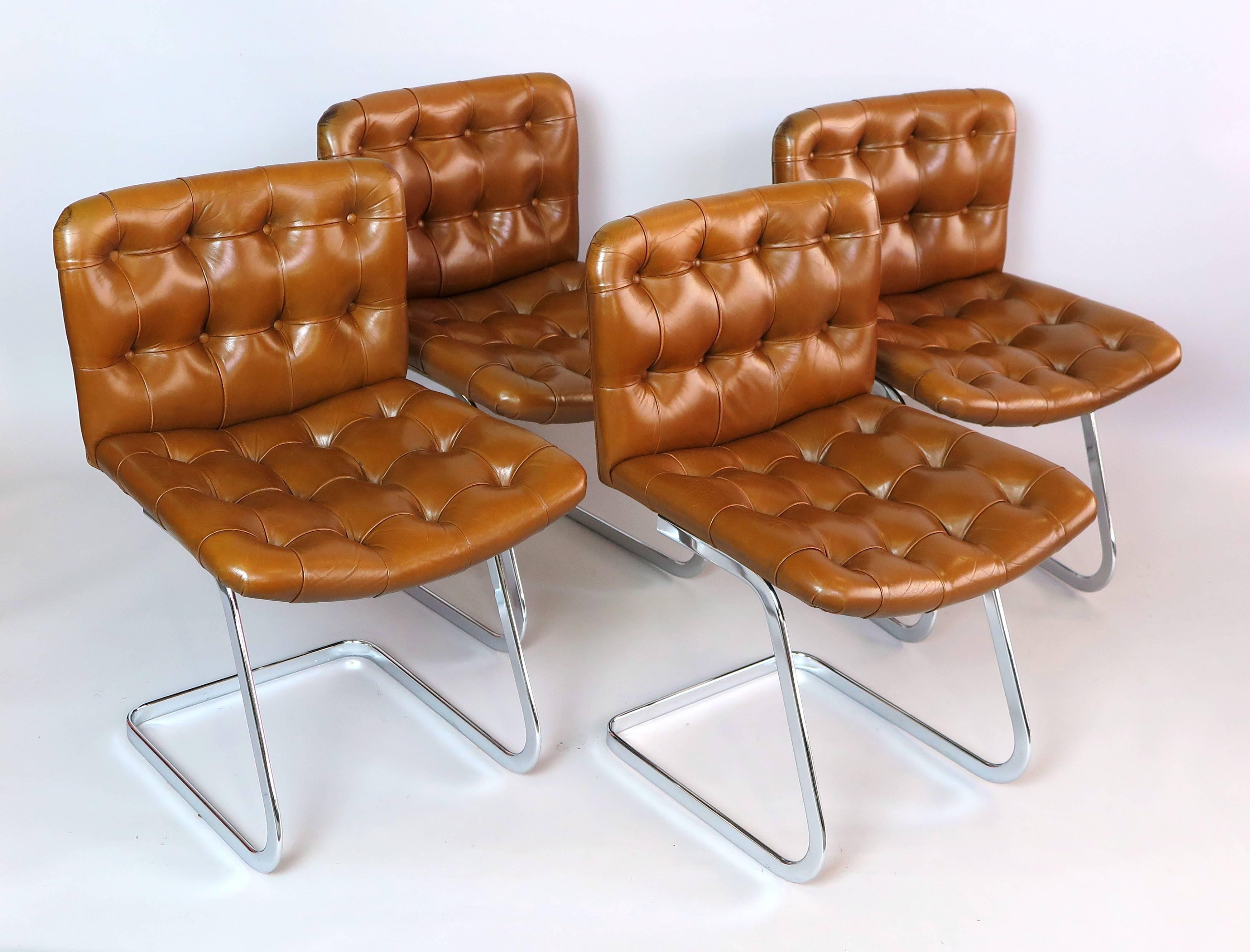 Mid-20th Century Set of Four comfortable UNESCO Chairs by Robert Haussmann, 1960s