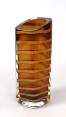 Gorgeous Amber Murano Glass Vase by Cenedese