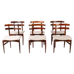 Set of 6 Poul Hundevad rosewood dining chairs 1958, model 30.