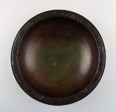 Just Andersen Art Deco Bronze Bowl, Signed B 8. Danish Design, 1930s