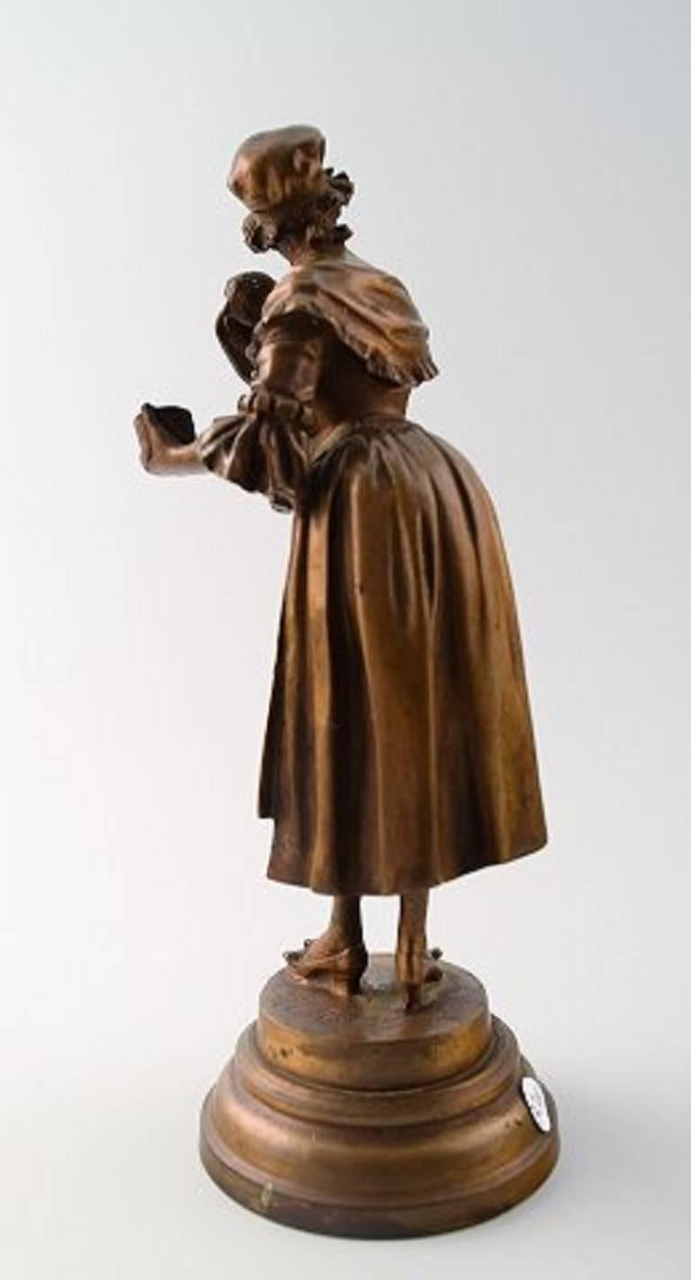 Adolphe Rivet French Sculpture, Bronze Figure of Pernille, circa 1900 at  1stDibs