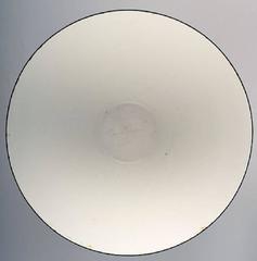 Rare Large Krenit Bowl by Herbert Krenchel. White Metal and White Enamel, 1970s