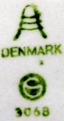 Four Lunch Plates, Aluminia Blue Line, Earthenware