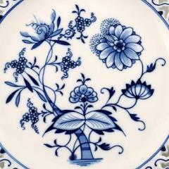 Meissen Blue Onion Pierced/Reticulated Plate