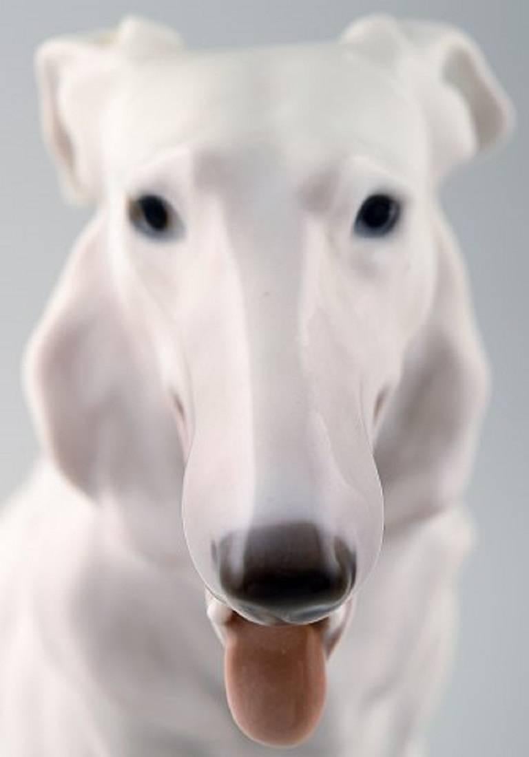 Scandinavian Modern Bing & Grondahl Borzoi, B&G 1814 Borzoi Sitting Sculpture