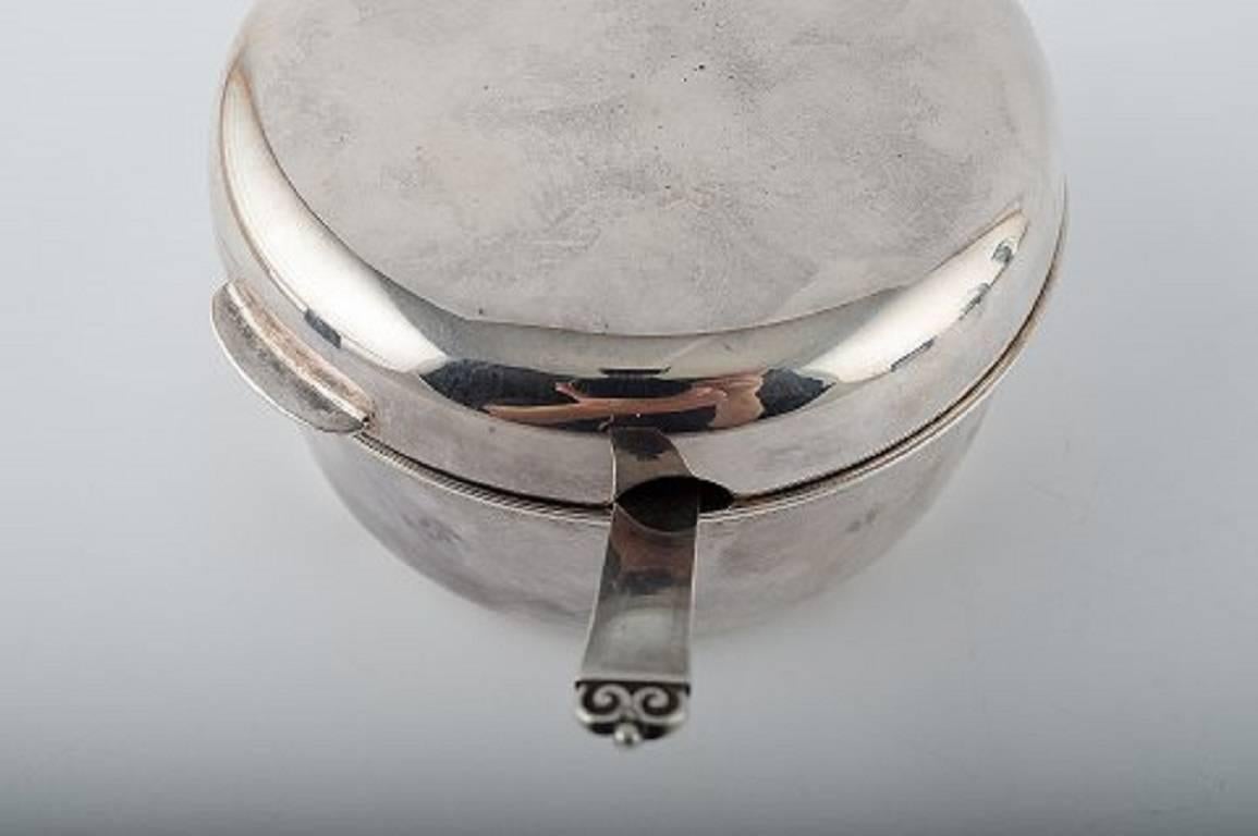 Art Deco Italian Padova Jar of Sterling Silver and Evald Nielsen Silver Spoon