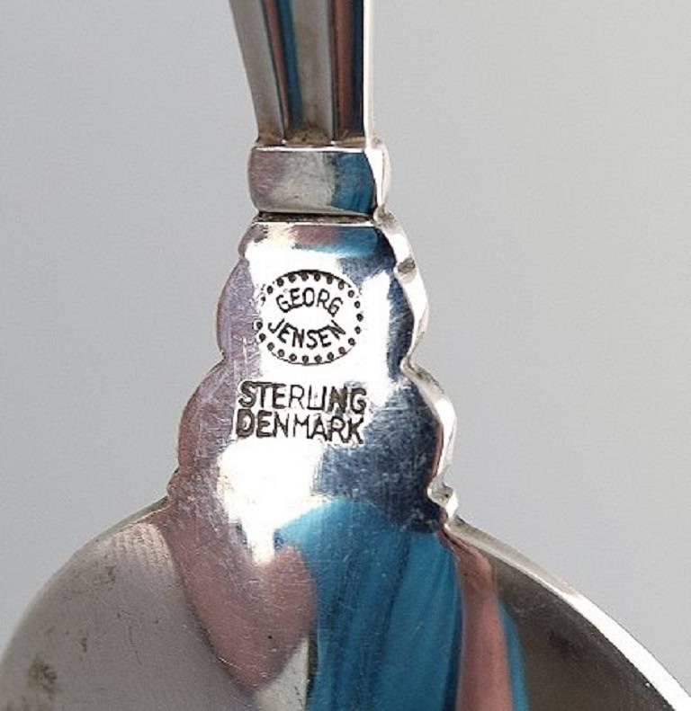 Art Deco Seven Georg Jensen Sterling Silver Acorn Spoons