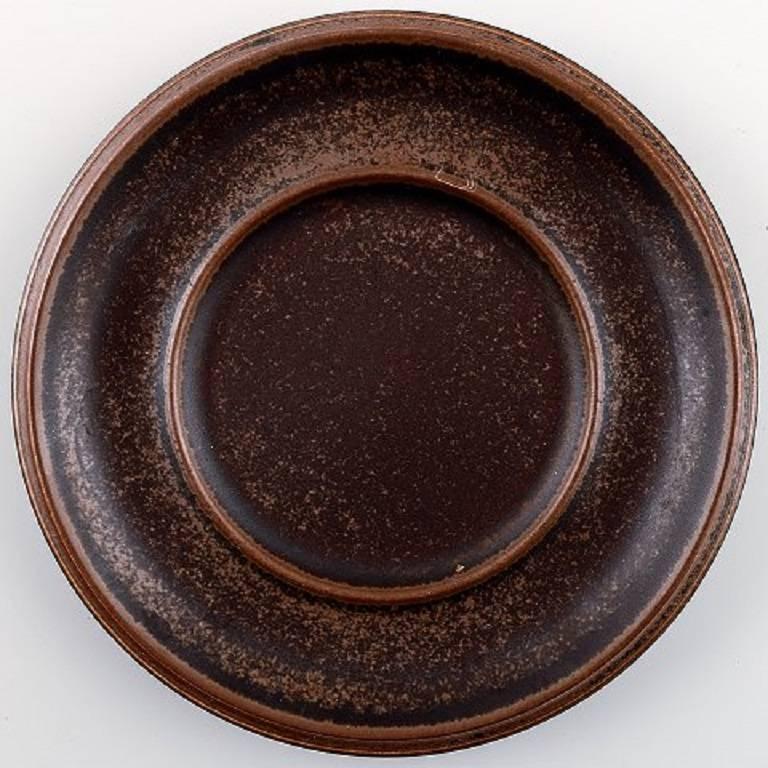 Mid-20th Century Complete 10 P. Arabia Ruska Stoneware Tea Service, Finnish Design, 1960-1970s For Sale