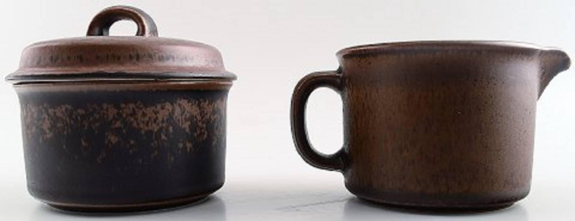 Mid-20th Century Arabia Ruska Stoneware Tea Service, Finnish Design, 1960s-1970s