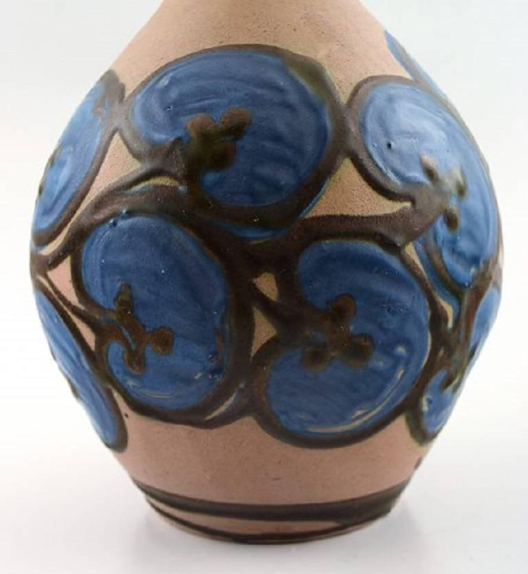 Art Deco Kähler, HAK, Glazed Stoneware Vase, 1930s For Sale