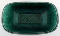 Wilhelm Kage, Gustavsberg, Argenta Art Deco Flower Bowl