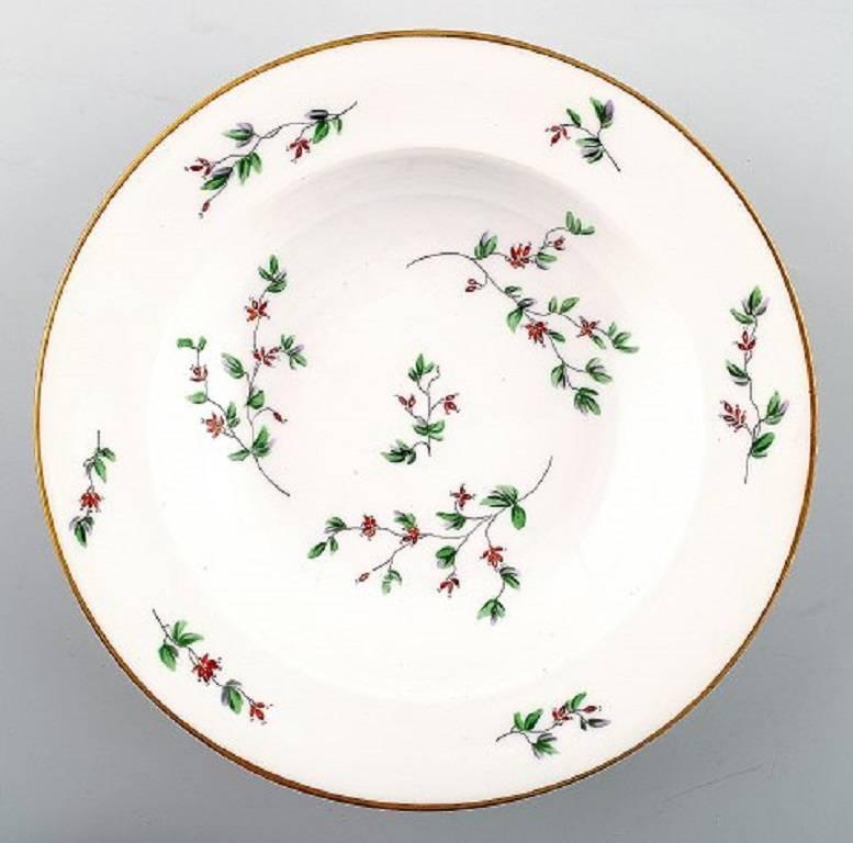 Royal Copenhagen Zehn rote Berberitzengeschirre, um 1920 (Art déco) im Angebot