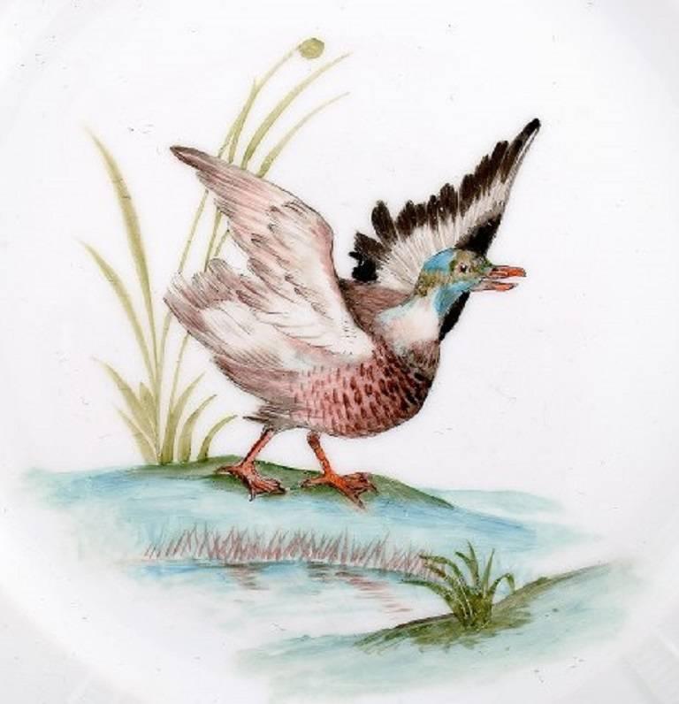 Six B&G, Bing & Grondahl hand-painted plates with bird motifs.

Painted after watercolor by Pastor Johannes Brorson.

Measures 24 cm.

1. Quality, in perfect condition.

circa 1934.