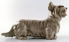 Bing & Grondahl Dog B&G, Number 2130 Skye Terrier Standing, Light Model