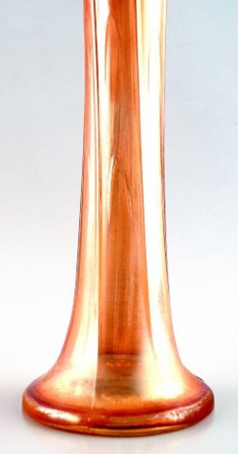 Mid-Century Modern Pair of American Pressure Glass Vases, Mid-20th Century For Sale