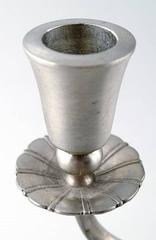 Just Andersen Art Deco Pair of Pewter Candlesticks, Number 1237