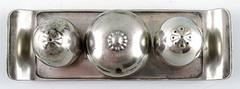 Just Andersen Art Deco Pewter Plat-du-ménage on Tray with Glass Insert