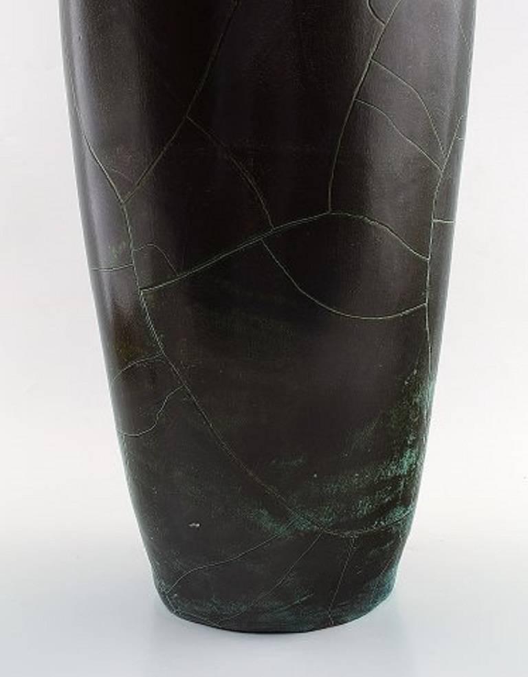 Art Deco Richard Uhlemeyer, German Ceramist, Large Floor Vase, 1940s For Sale