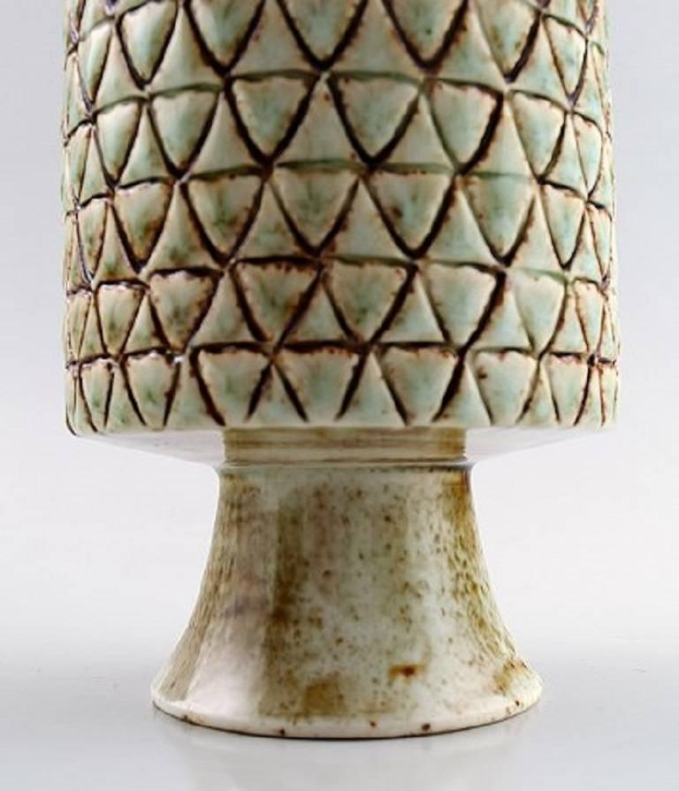 Swedish Stig Lindberg Gustavberg Studio Pottery Vase, circa 1960 For Sale
