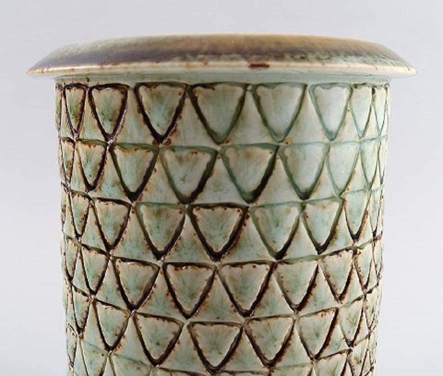 Scandinavian Modern Stig Lindberg Gustavberg Studio Pottery Vase, circa 1960 For Sale