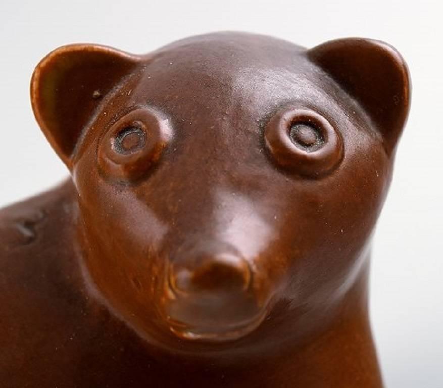Stig Lindberg (1916-1982), Gustavsberg bear in ceramics,

circa 1960.

Marked.

Measures 9.5 x 9.5 cm.

In perfect condition.