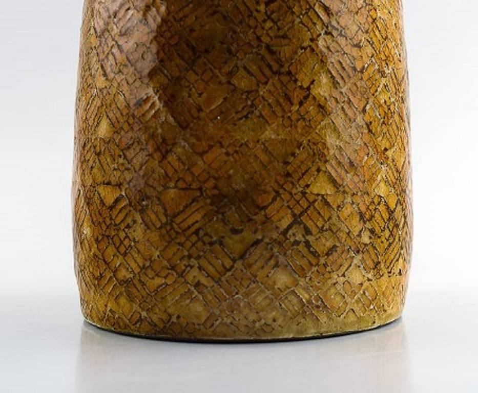 Scandinavian Modern Kähler, Denmark, Glazed Stoneware Table Lamp, 1960s