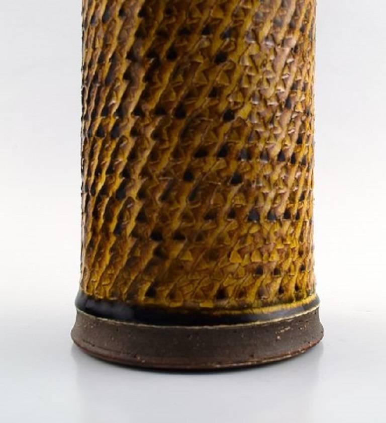 Nils Khler, Dänemark, Vase aus glasiertem Steingut von Nils Khler, 1960er Jahre (Skandinavische Moderne) im Angebot
