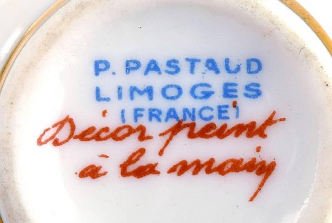 P. Pastaud für Limoges, Frankreich, Tee / Mokka / Sake Set aus sechs Pieces auf Tablett (Frühes 20. Jahrhundert) im Angebot