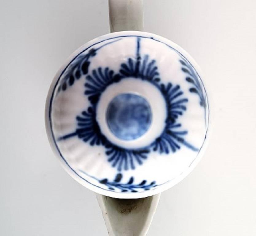 Biedermeier Antique German Blue Fluted Mocha Jug in Porcelain, 19th Century