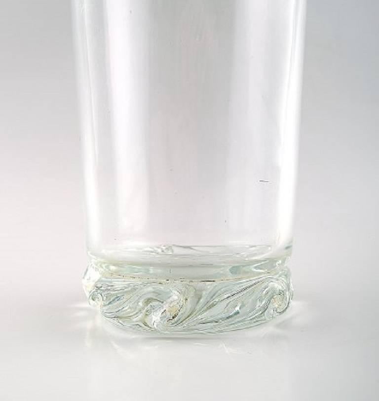 Scandinave moderne Pichet/Shaker à cocktail en verre transparent, verre d'art suédois moderne, années 1960 en vente