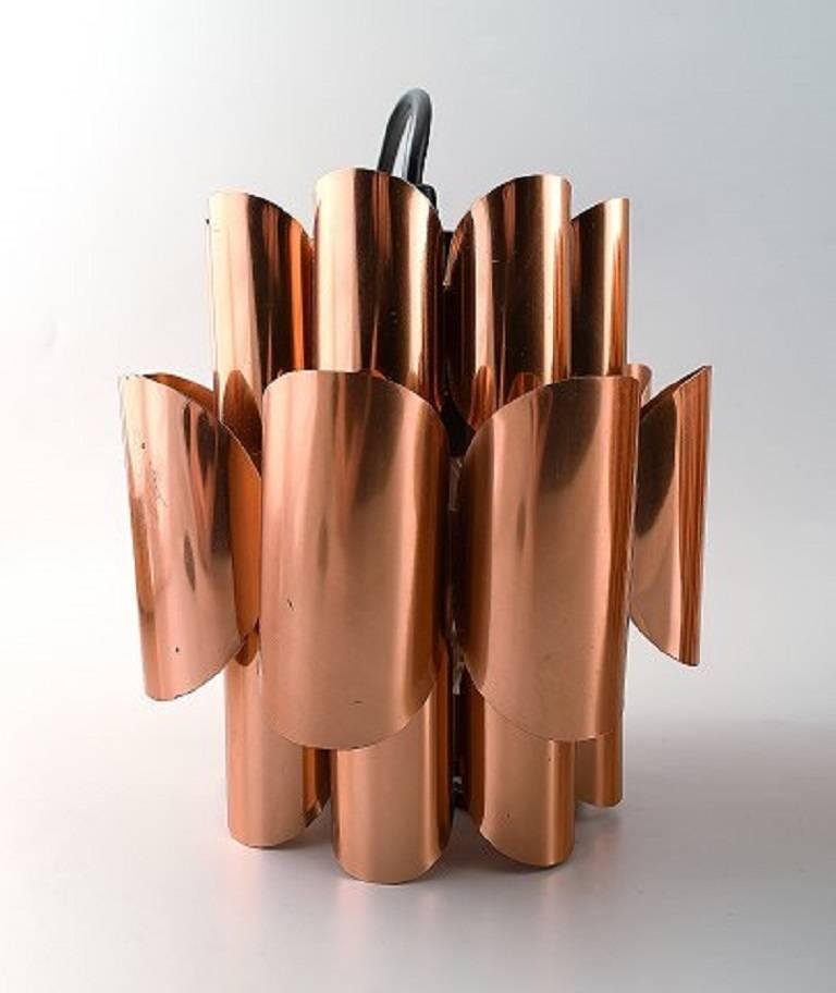 Swedish Hans Agne Jakobsson for Markaryd, Three Wall Lamps in Copper, Sweden, 1960s