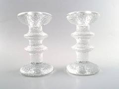 Four Iittala Festivo Candlesticks, Design Timo Sarpaneva, Finland, 1980s