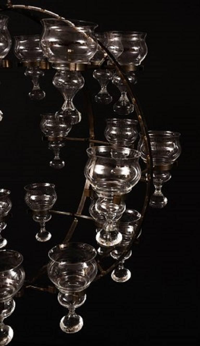 Erik Höglund, Monumental Spherical Ceiling Lamp/Chandelier  In Excellent Condition In Copenhagen, DK