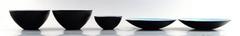 Krenit 3 Bowls and Two Dishes by Herbert Krenchel, 1970s, Danish Design