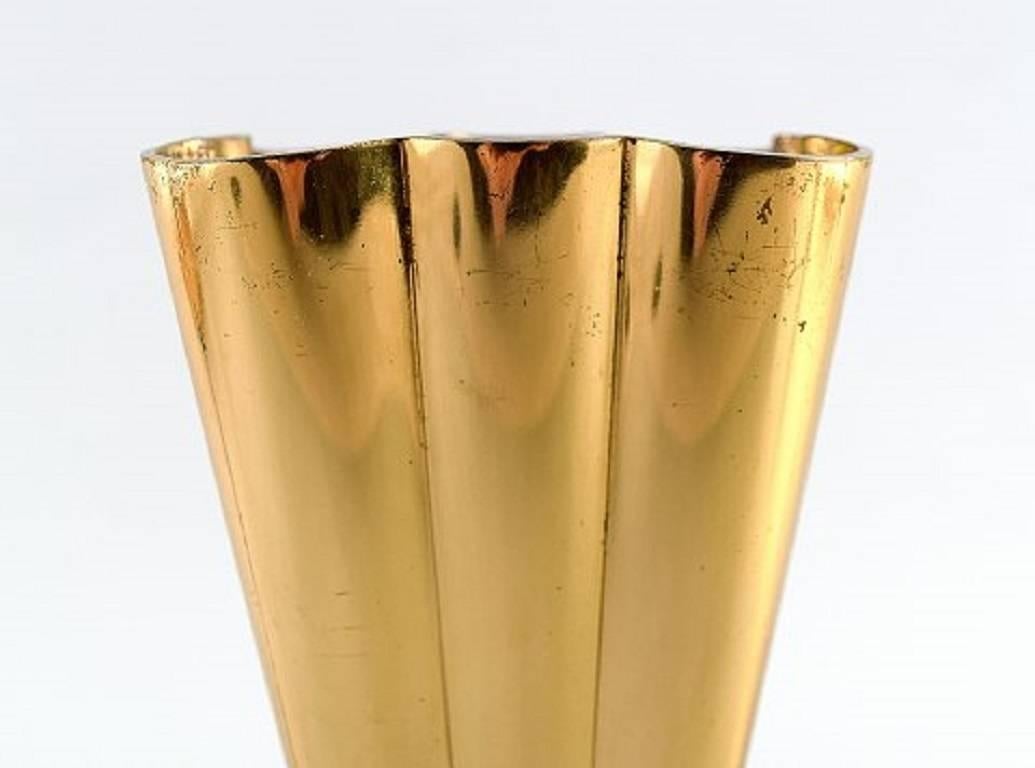 Art Deco Two Vases Made of Brass, Ystad Metall