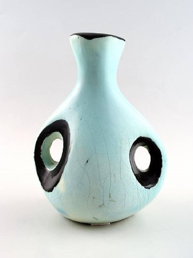 Hans Hedberg (1917-2007) Swedish ceramist.

Unique ceramic vase from Hedberg's own workshop in Biot, south of France, 

circa 1960s. 

Organic form, Picasso inspired.

Hedberg worked with several famous artists, among Picasso, Léger and