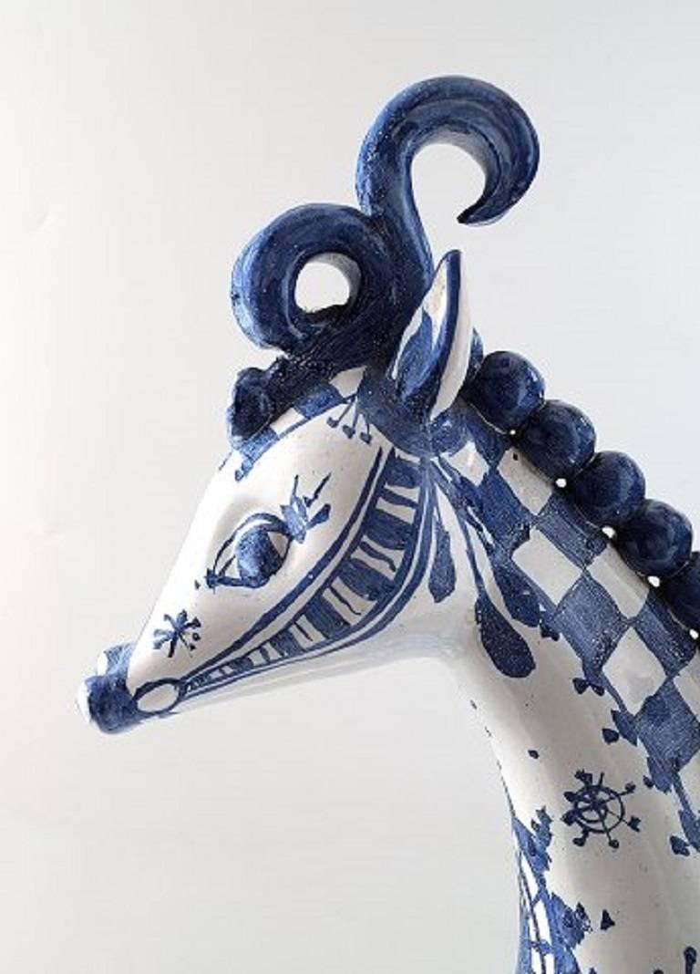 Huge Bjorn Wiinblad Figure from the Blue House, Candlestick Rider on Horseback In Excellent Condition In København, Copenhagen