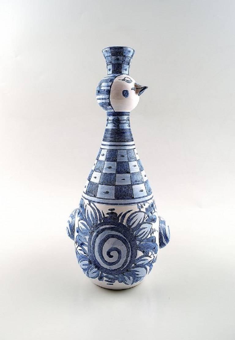 Danish Bjorn Wiinblad Unique Ceramics Candlestick / Figurine, Bird, Rare