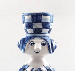 Bjorn Wiinblad Unique Ceramics Candlestick/Figure, Woman, Rare