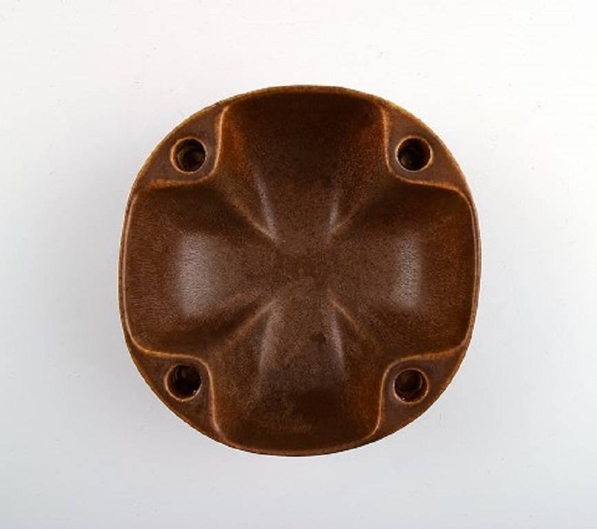 Scandinavo moderno Berndt Friberg per Gustavsberg Ciotola in ceramica per quattro candele in vendita