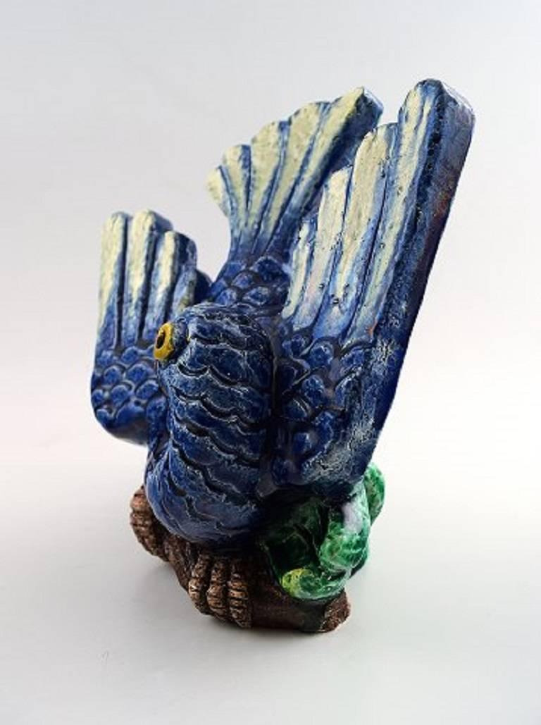 Scandinavian Modern Rare Rörstrand Stoneware Figure of Gunnar Nylund, Bird For Sale