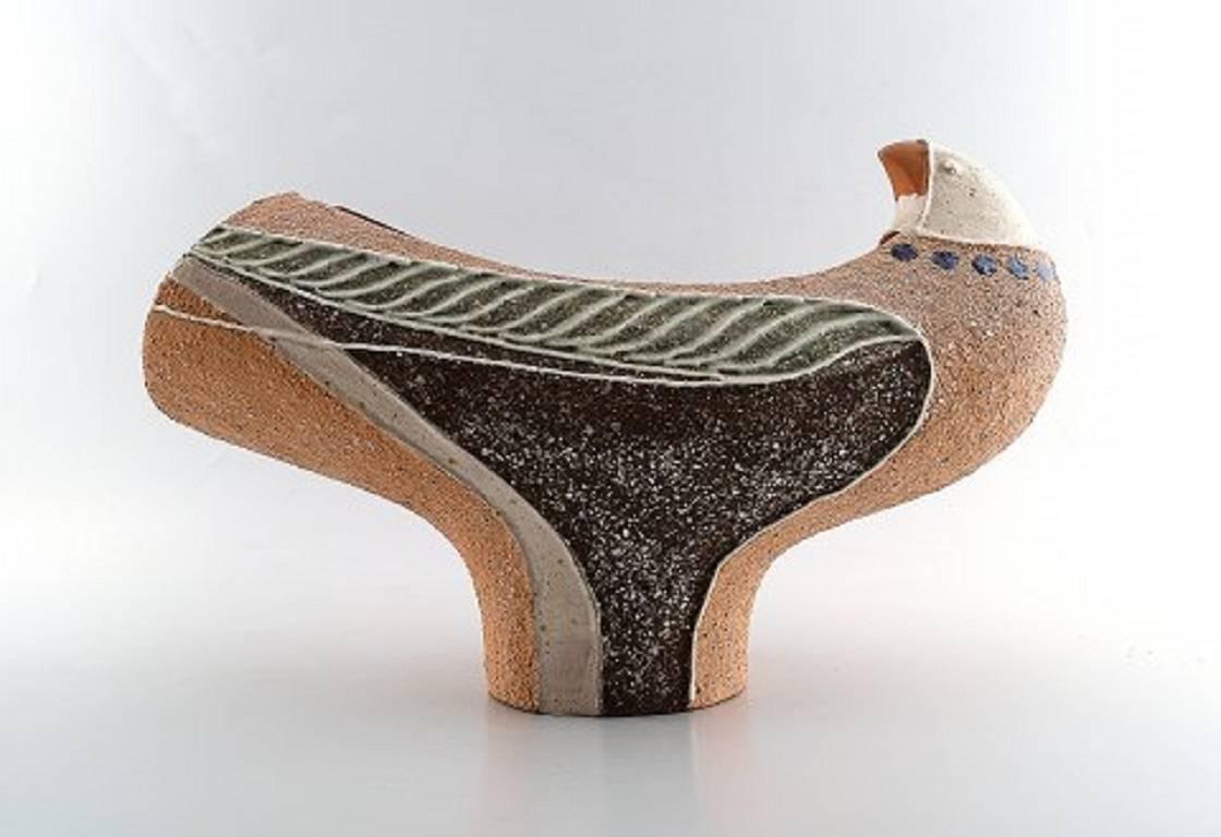 Thomas Nittsjö grande figure unique en céramique en forme d'oiseau.

Design suédois des années 1960.

Estampillé. Modèle n° 5822.

Mesures : 34 x 22 cm.

En très bon état.