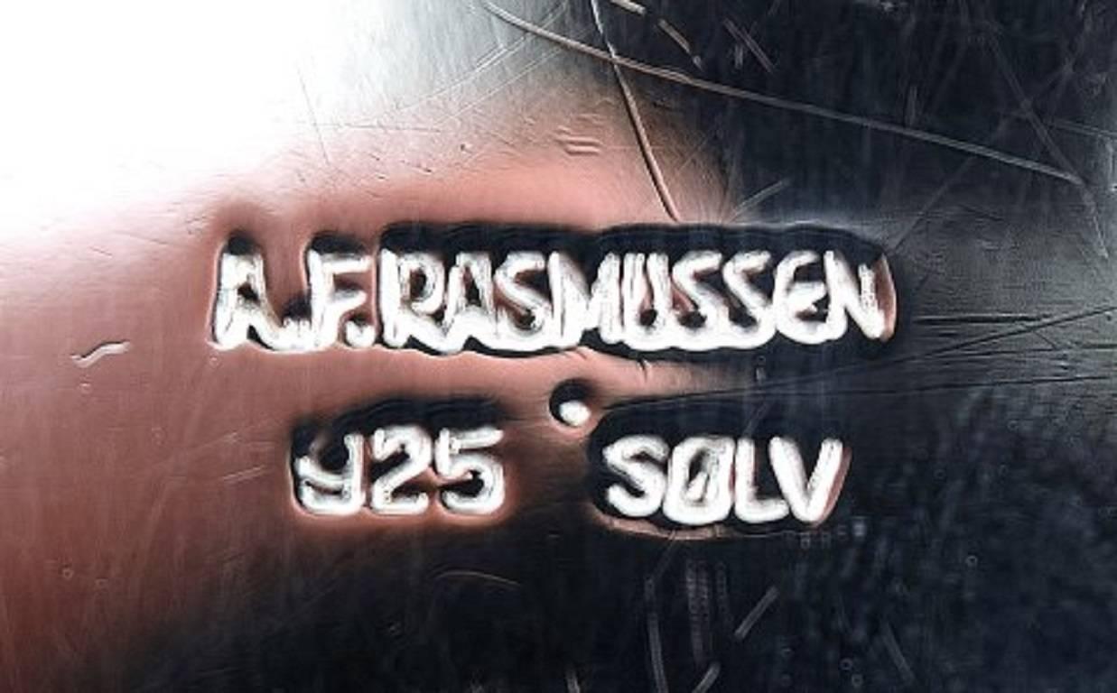 Art Deco A. F. Rasmussen, Denmark Sterling Silver Bowl, Approximately, 1940s