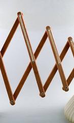 Erik Hansen, Tage Klint, An Oak Sax Wall Lamp with Pleated Le Klint Shade
